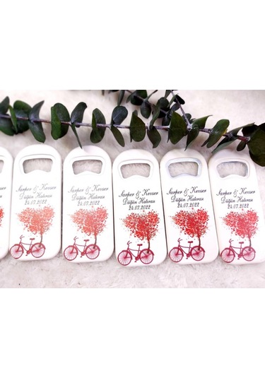 Nikah Şekeri Aşk Ağacı Uzun Açacak Magnet 4,5x10,5 Cm Uv(30 Adet)