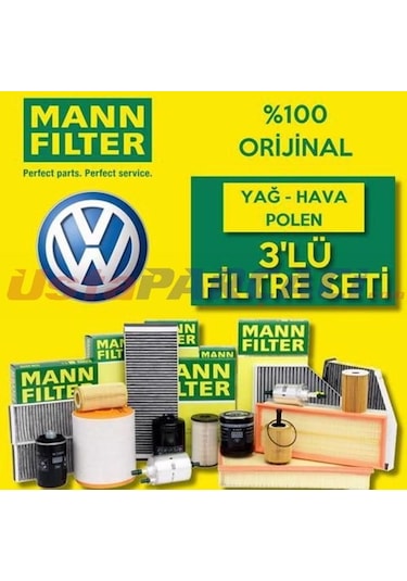 Vw Caddy 1.9 Tdı Mann-Filter Filtre Bakım Seti 2004-2005 (495301141)