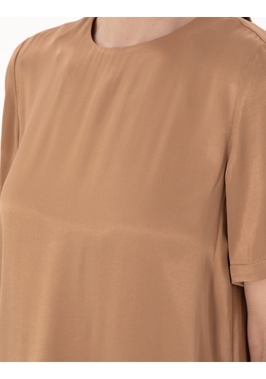 Pierre Cardin Kadın Kahverengi Kısa Kollu Bluz 50301143-vr029 Kahverengi