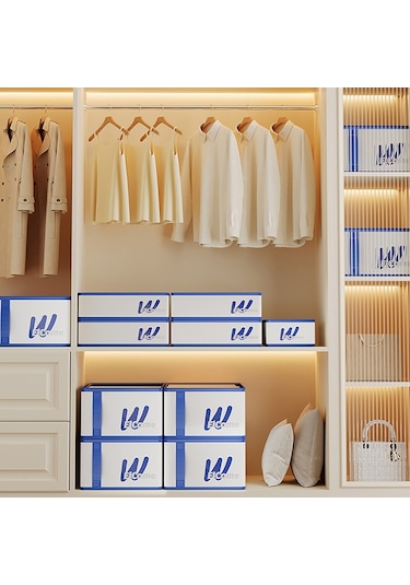 Sones Ana Sayfa Giyim Bölmeleri Nem Geçirmez Saklama Kutusu Katlanabilir Pantolon Düzenleyici Beyaz Küçük 7-ızgara Diğer