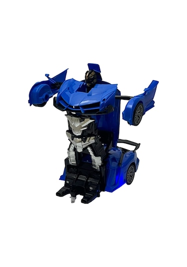 Uzaktan Kumandalı Robota Dönüşen Araba Ferrari - Mavi