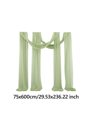 Homyl Düğün Kemeri Drapaj Masa Koşucusu Arka Plan Temalı Yeşil