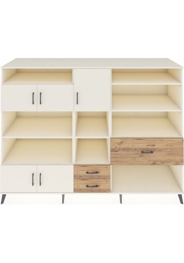 Kronos Dolap 13 Raflı 3 Çekmeceli 5 Kapaklı 220x59x163 Aytaşı-ayt Aytaşı-aytaşı/çam