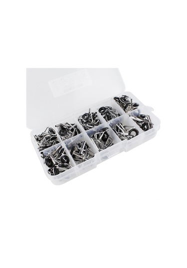 Ximistore9 80 Adet Çelik Seramik Olta Kılavuzu Uç Takımı - Spin, Jig Ve Kayık Olta Parçaları Tamiri İçin Set
