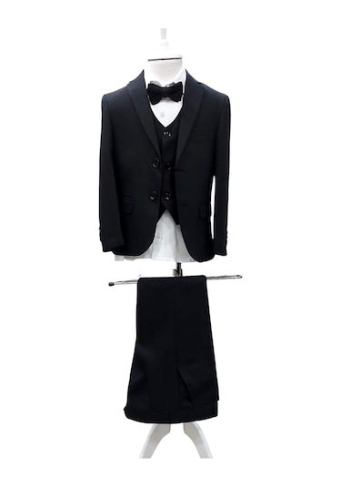 Erkek Çocuk Siyah Takım Elbise 9 12 Yaş