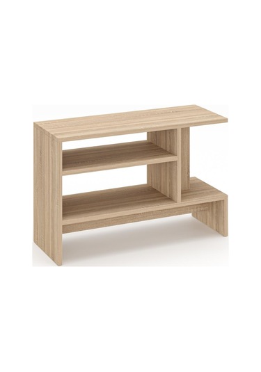 Sümela Raflı Yan Sehpa - Gazetelik, Dergilik, Kitaplık Meşe