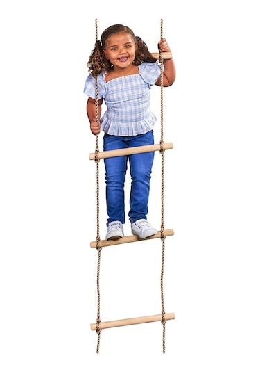 Çocuk Ahşap İp 6 Merdiven Ve Trapez Salıncak 2 Li Eğitici Settırmanma Kulesi & Trapez Jimlastik Salı