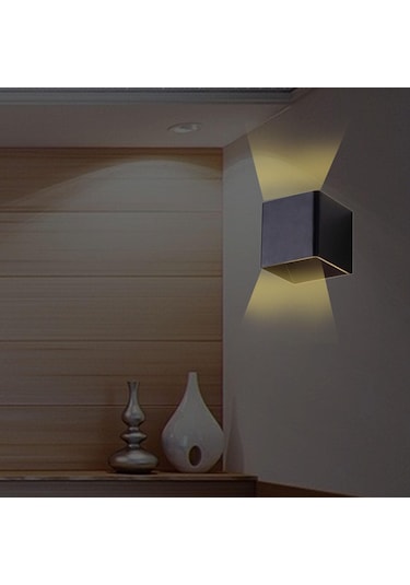 Suntek Duvar Lambası Yukarı Aşağı Işıklar Alüminyum Siyah Siyah