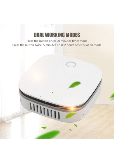 Youmex Ev/araba/ofis İçin Çift Modlu Zamanlayıcı Ozonlu Hava Temizleyici, Koku Giderici Ve Negatif İyonlu Sterilizasyon Cihazı Beyaz