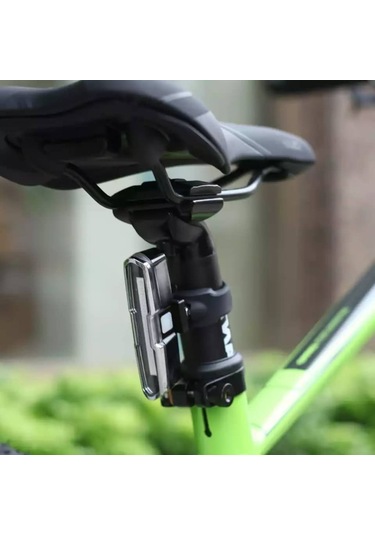 Mavi-sarı-kırmızı Çakarlı Usb Şarjlı 100 Lümen Bisiklet Stop Lambası Siyah - Kırmızı - Beyaz