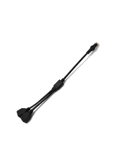 Dark RJ45 Ethernet LAN Genişletilmiş Splitter Kablosu