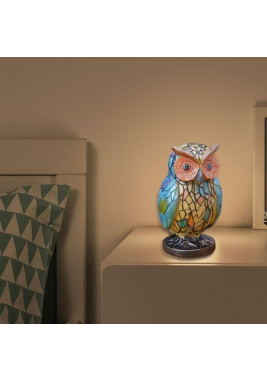 Suntek Çocuk Odası Dekorasyonu İçin Reçine Baykuş Şekilli Çok Renkli