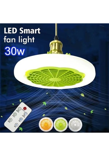 Kapalı Led Işık Sessiz Yatak Odası Mutfak Dekor Lamba Fanları-beyaz 5007 Beyaz