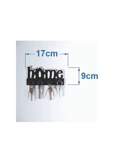 Cajuart Dekoratif Home Yazılı Ahşap Anahtarlık Hol Anahtar Askı
