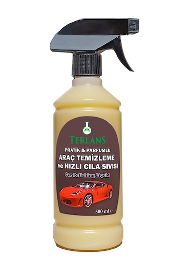 Terlans Parfümlü Hızlı Cila Parlatma Sıvısı 500ml mikrofiber Bez