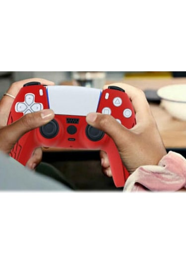 Cafele PS5 Dualsense Joystick Kol Silikon Kılıf + Analog Koruyucu Beyaz