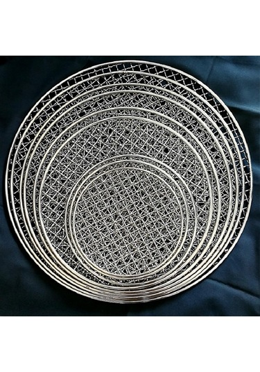 15 Cm Yuvarlak Paslanmaz Çelik Izgara Izgara Filesi Yapışmaz Izgara Fırın Kabı