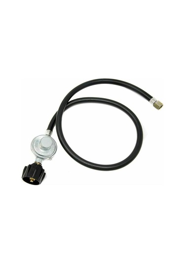 Yunboo Bbq Mangal Ocakları İçin Düşük Basınç Regülatörü - 1.5m Pvc Hortumu İle Güvenli Gaz Bağlantısı Ve Akış Koruması Siyah