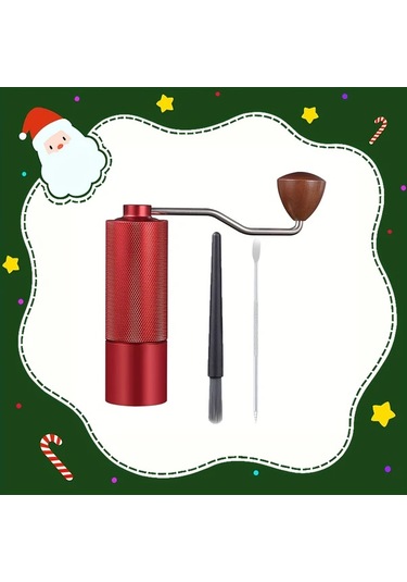 Topshop1 3 Adet Siyah Profesyonel Manuel Kahve Değirmeni Kaymaz Alüminyum Gövde Ayarlanabilir Çelik Bıçak