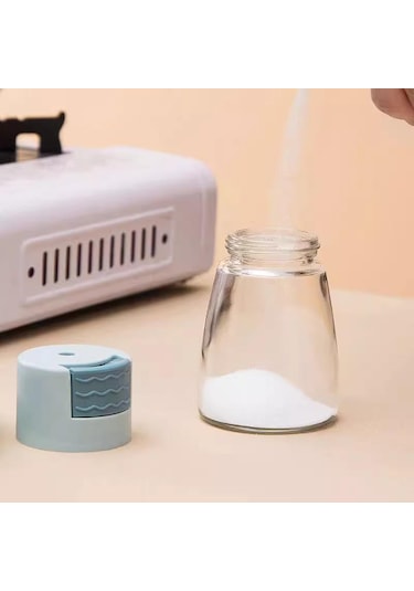 Mutfak Tuz Ve Karabiber Öğütücüler Hassas Kantitatif İtmeli Tip Baharatlık İtmeli Tip Tuzluk Baharatlık Sızdırmaz Pembe