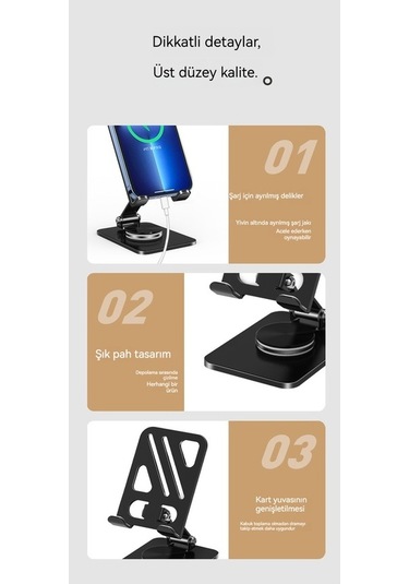 Pazly Karbonçelik Önen Cep Telefonu Braketi Beyaz 1 Adet 1 Adet