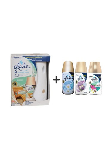 Glade Otomatik Sprey Okyanus + Temizliğin Ferahlığı + Lavanta + Tropikal 4 x 269 ML