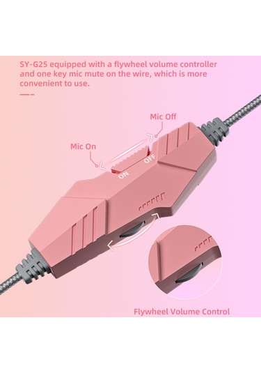 Suntek Sy-g25 Pc Için Usb Mikrofonlu Kablolu Oyun Kulaklığı