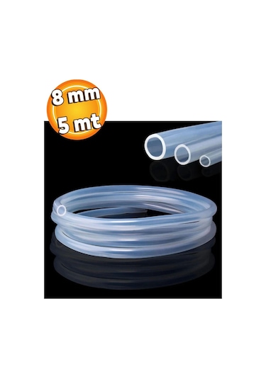 5 Metre Şeffaf Terazi Hortumu İç Çap 8 Mm Termosifon Otomobil Kapı Fitili