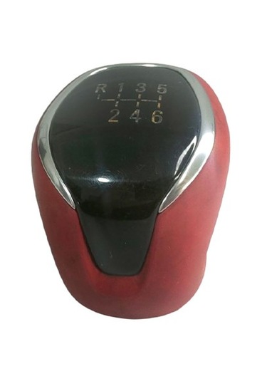 Opel Corsa Crossland Grandland X İçin Vites Topuzu Kırmızı Deri Siyah Kırmızı