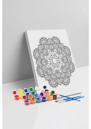 Klasik Mandala Ahşap Boyama Seti 40x50 Cm