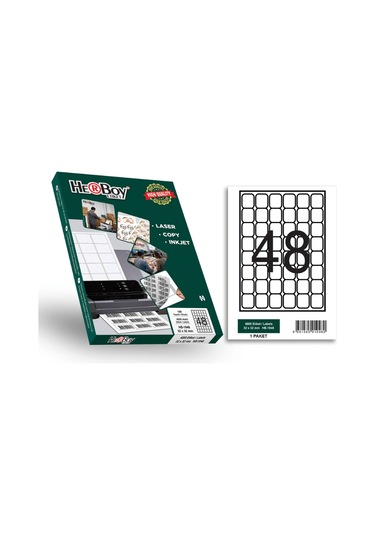 Herboy Hb-1048 32 X 32 Mm A4 Laser Etiket 100 Adet