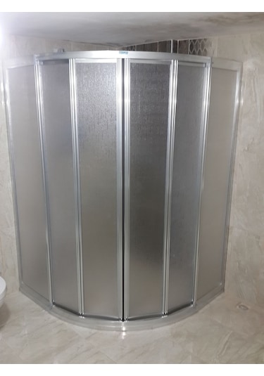 Nokta Duşakabin 80 x 80 Oval Teknesiz Plastik Camlı Duşakabin Nd410 Şeffaf