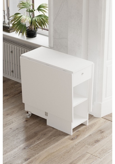 Dekorfim DF01102B Pratik Katlanır Masa Mutfak ve Yemek Masası