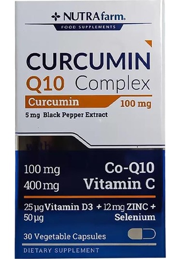 Nutrafarm Curcumin Q10 Complex Takviye Edici Gıda 30 Kapsül