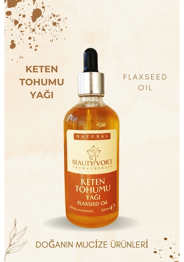 Beauty Voice Katkısız Keten Tohumu Yağı 100 ML