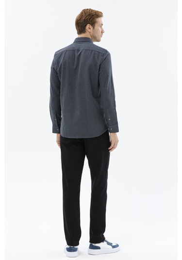 Finesuits Erkek Flanel Gömlek 2422204013.flr Lacivert