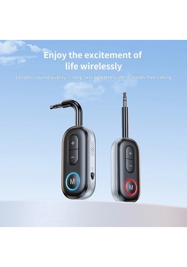 Honeybeeshop Araba Kablosuz Adaptör Tv Bilgisayar Uçak Fitness İçin Kablosuz Müzik Alıcısı Beyaz Hoparlör