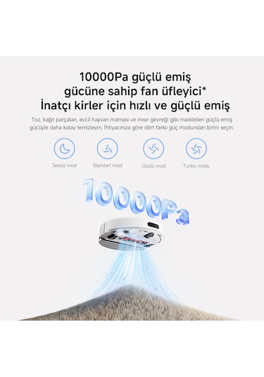 Xiaomi Robot Vacuum H40 Akıllı Robot Süpürge + Mop 10000pa (Xiaomi Türkiye Garantili)