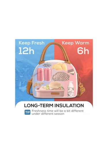 Yuntech01 Bej 9.4l Sızıntısız Polyester Öğle Yemeği Çantası + Paslanmaz Çelik Kaşık-çatal Üçlü Set Bej