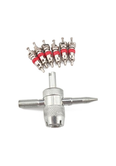 Sones 4'ü 1 Arada Sökme Aleti + 6 Araba Gövde Motosiklet Lastik Valfi