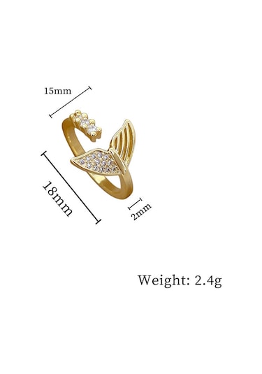 Geometrik Elmas Taşlı Yuvarlak İnci Yüzük No.60 Çok Renkli