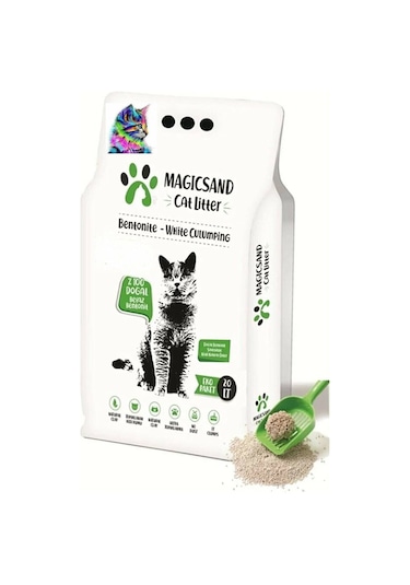 Magicsand Gökkuşağı Topaklaşan İnce Bentonit Kedi Kumu 20 L
