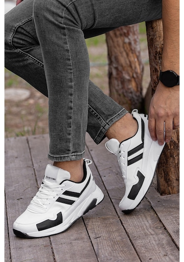 Gordon Günlük Ortopedik Erkek Sneaker Spor Ayakkabı Beyaz