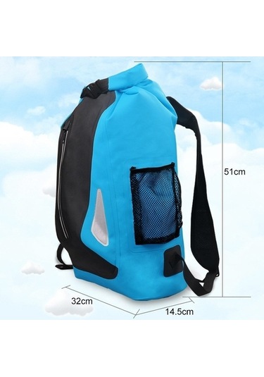 Wondernest Su Geçirmez 2 Omuzlu Kuru Çuval Pvc Varil Çanta, 25l Sarı Sarı