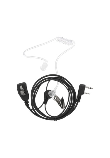 Springsun Kenwood, Baofeng, Retevis Uyumlu K Bağlantılı Radyo Kulaklığı - Radyasyon Koruma Hava Tüpü Fonksiyonu, Siyah, Model P200-pk01