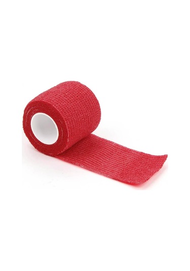 Dedeks Kendinden Yapışkanlı Elastik Coban Bandaj Kırmızı 5 CM