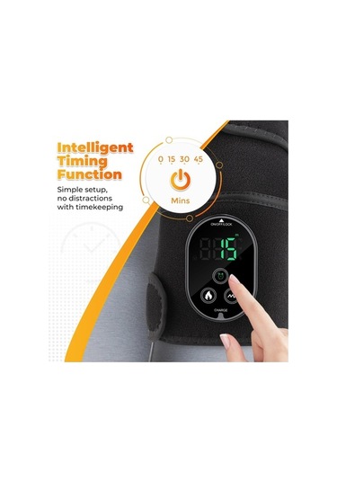 Wondernest Isıtmalı Masajlı Dizlikler - Rf Teknolojili Eklem Rahatlatıcı Gri