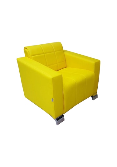 Dekormila Lion Deri Tekli Koltuk Sarı