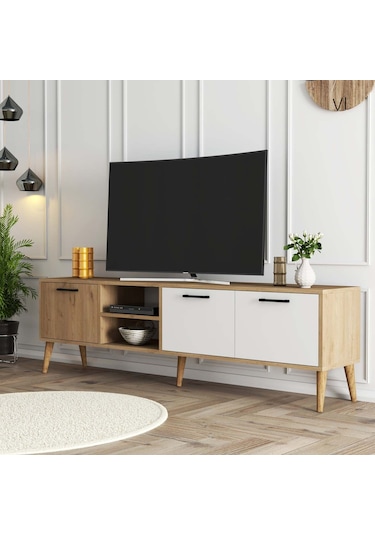 Mezza Exxen 1585 Ahşap Ayaklı Tv Ünitesi 180 CM