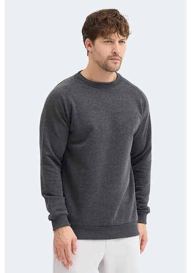 Slazenger Nadav Erkek Koyu Gri Sweatshırt Koyu Gri